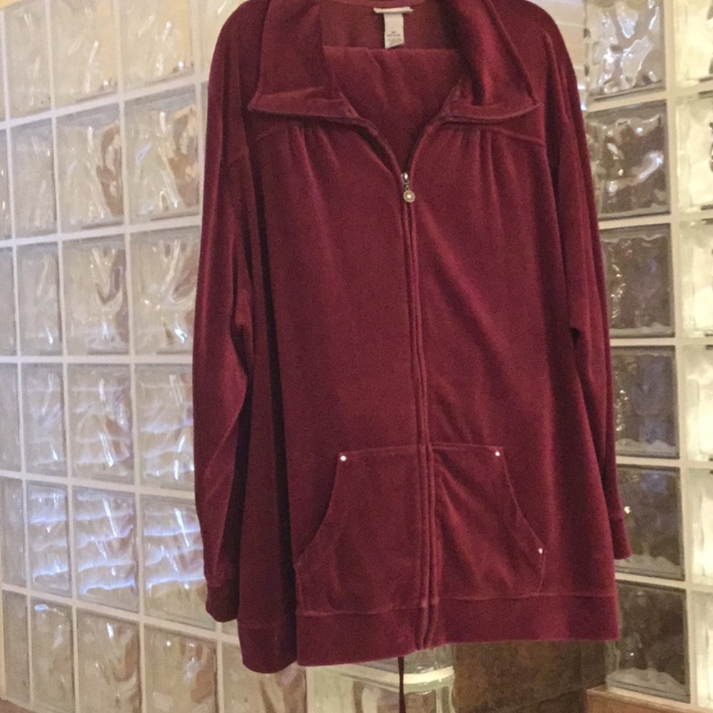 CATHERINES TWO PIECE VELOUR JOGGER 4 X WINE